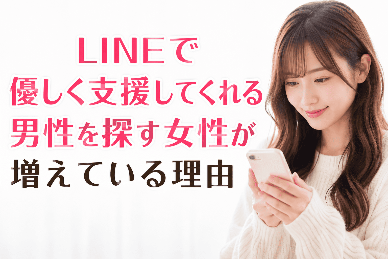 LINEで優しく支援してくれる男性を探す女性が増えている理由